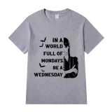 Adult Unisex Tops Exclusive Design In A World Full Of Mondays Be A Wednesday Bats T-shirts And Hoodies