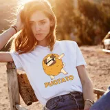 Adult Unisex Tops Exclusive Design Cool Pugtato With Glasses T-shirts And Hoodies