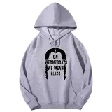 Adult Unisex Tops Exclusive Design On Wednesdays We Wear Black Braids T-shirts And Hoodies