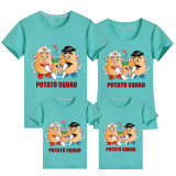 Family Matching Clothing Top Potato Squad Family T-shirts