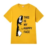 Adult Unisex Tops Exclusive Design On Wednesdays This Is My Happy Face T-shirts And Hoodies