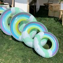 Toddler Kids Rainbow Pool Floats Inflated Swimming Rings