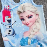 Toddler Girls One Piece Swimwear Princess Snowman Swimsuit Skirt