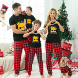 Family Matching Pajamas Exclusive Design Is Potato King And Queen Black Red Plaids Pajamas Set