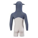 Toddler Kids Boy One Piece Swimwear Super Bats Long Sleeve Hoodie Swimsuit