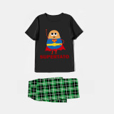 Family Matching Pajamas Exclusive Design Is Potato Super Potato Black Pajamas Set