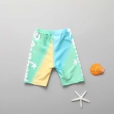 Toddler Kids Boy 3 Pieces Swimwear Cartoon Smile Tops and Trunks Swimsuit with Swim Cap
