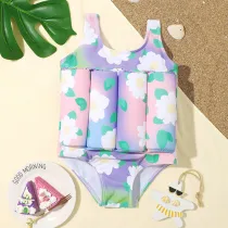Toddler Kids Swimwear Daisy Flower Prints Float Adjustable Buoyancy Swimsuit