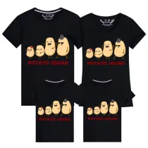 Family Matching Clothing Top Potato Squad Family T-shirts