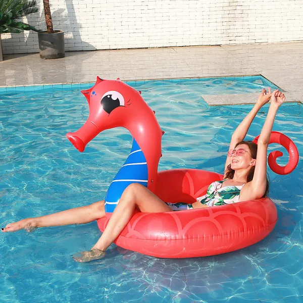 Inflatable Seahorse Pool Float Summer Beach Swimming Ring