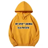 Adult Unisex Tops Exclusive Design My Spirit Animal Is A Potato Slogan T-shirts And Hoodies