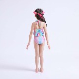 Toddler Girls 3 Pieces Swimwear Mermaid Lace Bowknot Bikini Swimsuit