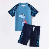Toddler Kids Boy Two Pieces Swimwear Backpack Dinosaur Swimsuit