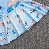 Toddler Girls One Piece Swimwear Princess Snowman Swimsuit Skirt