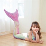 Toddler Girls 3 Pieces Swimwear Mermaid Fish Tail Bikini Swimsuit Set