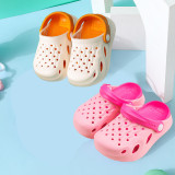 Toddlers Kids Pure Color Hole Beach Home Slippers Beach Summer Sandals