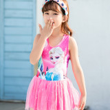 Toddler Girls One Piece Swimwear Princess Tutu Skirt Swimsuit