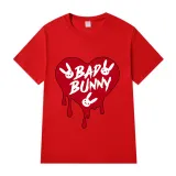 Adult Unisex Tops Exclusive Design Bad Bunny Heart T-shirts And Hoodies
