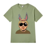 Adult Unisex Tops Exclusive Design Bad Bunny Man With Rabbit Ears T-shirts And Hoodies