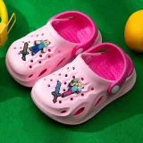 Toddler Kids Summer Slipper Cartoon Building Blocks Games Clog Slipper