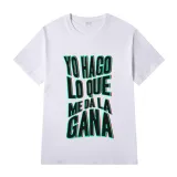 Adult Unisex Tops Exclusive Design Bad Bunny Yo Hago Lo Que Me Da La Gana Slogan T-shirts And Hoodies