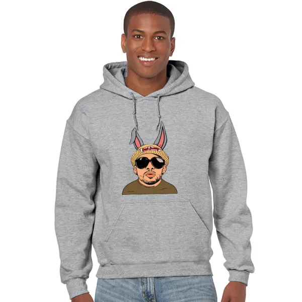 Adult Unisex Tops Exclusive Design Bad Bunny Man With Rabbit Ears T-shirts And Hoodies