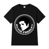 Adult Unisex Tops Exclusive Design Rocker Elvis Round Slogan T-shirts And Hoodies