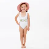 Mommy and Me Bathing Suits Mama Mini Coconut Tree Flower Shoulder Backless Swimsuits