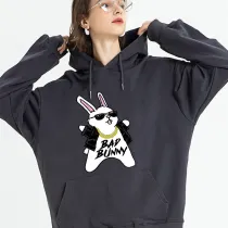 Adult Unisex Tops Exclusive Design Cartoon Bad Cool Bunny Rapper T-shirts And Hoodies