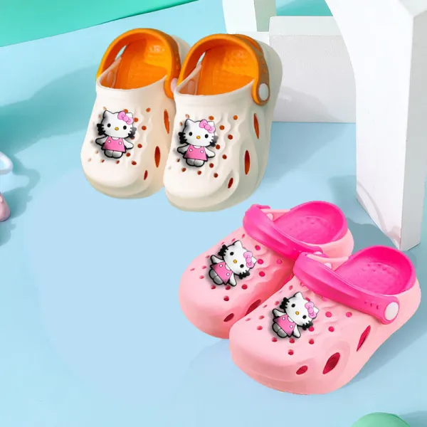 Toddler Kids Summer Slipper Heart Kitten Clog Slipper
