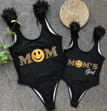 Mommy and Me Bathing Suits Mom Smile Mom’s Girl Wings Shoulder Backless Swimsuits