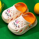 Toddler Kids Summer Slipper Cartoon Rainbow Pony Clog Slipper