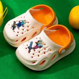 Toddler Kids Summer Slipper Cartoon Building Blocks Games Clog Slipper