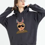 Adult Unisex Tops Exclusive Design Bad Bunny Man With Rabbit Ears T-shirts And Hoodies