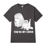 Adult Unisex Tops Exclusive Design Taylor With Cat You're My Lover T-shirts And Hoodies