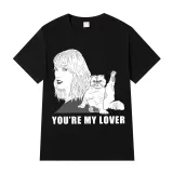 Adult Unisex Tops Exclusive Design Taylor With Cat You're My Lover T-shirts And Hoodies