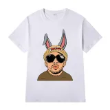 Adult Unisex Tops Exclusive Design Bad Bunny Man With Rabbit Ears T-shirts And Hoodies