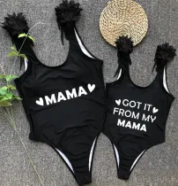 Mommy and Me Bathing Suits Got It From My Mama Wings Shoulder Backless Swimsuits