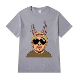 Adult Unisex Tops Exclusive Design Bad Bunny Man With Rabbit Ears T-shirts And Hoodies