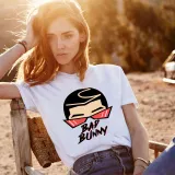 Adult Unisex Tops Exclusive Design Bad Bunny With Sunglasses T-shirts And Hoodies
