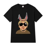 Adult Unisex Tops Exclusive Design Bad Bunny Man With Rabbit Ears T-shirts And Hoodies