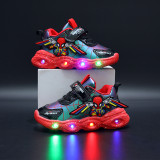 Toddler Kids Boy Sneaker LED Light Up Breathable Sport Shoes