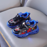 Toddler Kids Boy LED Light Up Sneaker Breathable Running Sport Shoes