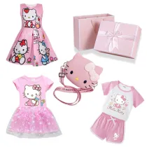 Girls Birthday Cute Cat Dress Bag Birthday Gift Set With Gift Box