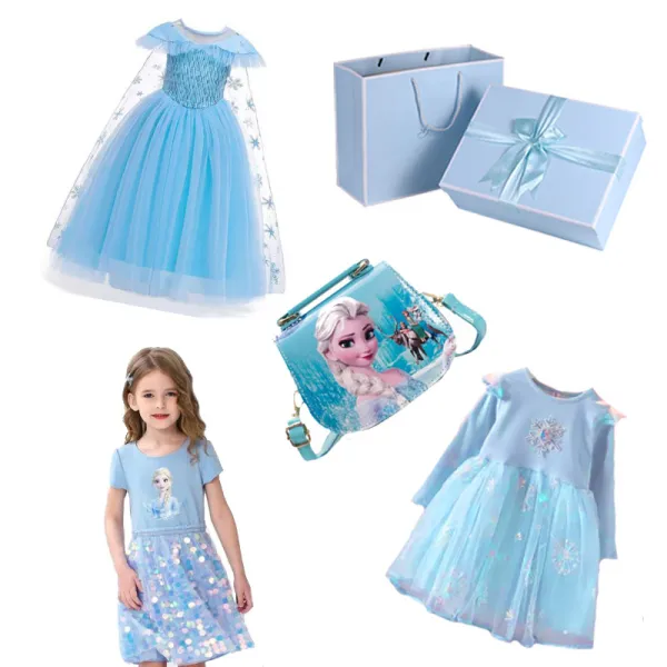 Girls Birthday Princess Dress Bag Accessories Gift Set With Gift Box