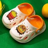 Toddler Kids Summer Slipper Cartoon Hamburger Fries Clog Slipper