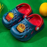 Toddler Kids Summer Slipper Cartoon Hamburger Fries Clog Slipper