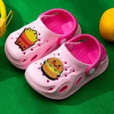 Toddler Kids Summer Slipper Cartoon Hamburger Fries Clog Slipper