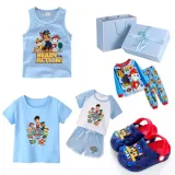 Boy Birthday Puppy Dog Slipper Sleepwear Tops Birthday Gift Set With Gift Box