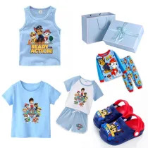 Boy Birthday Puppy Dog Slipper Sleepwear Tops Birthday Gift Set With Gift Box
